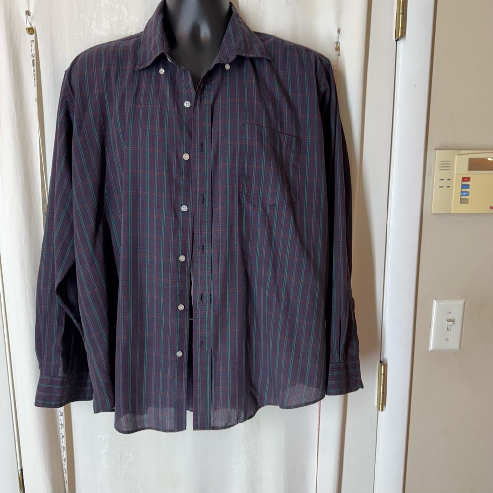 Vintage Men's Michael Richards Plaid Button Down Shirt